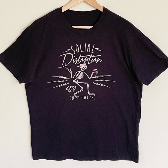 Social Distortion Electric Skelly Graphic Black Concert T Shirt Adult Large - Picture 3 of 10
